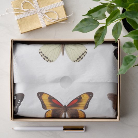 蝶の万華鏡のように千変万化するパターン1デクページ紙 薄葉紙 (ギフト)