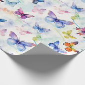 蝶の万華鏡のように千変万化するパターン、繰り返しパターン ラッピングペーパー (角)
