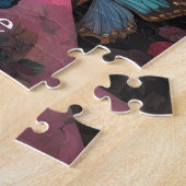 蝶の世界のピンクの皇后 ジグソーパズル (側面)