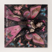 蝶の世界のピンクの皇后 ジグソーパズル (横)