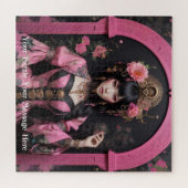 蝶の世界のピンクの皇后 ジグソーパズル (横)