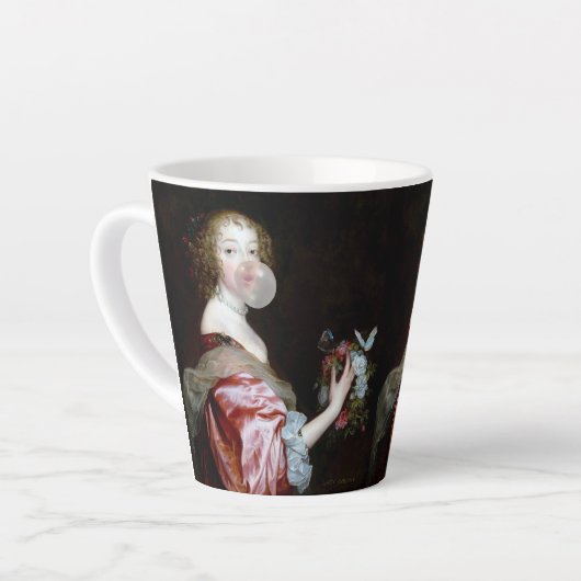 蝶の予期せぬ到着 カフェラテマグ (左アングル)