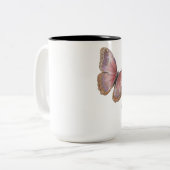 蝶の人生の珍しいマグカップ ツートーンマグカップ (正面左)
