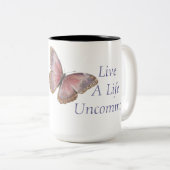 蝶の人生の珍しいマグカップ ツートーンマグカップ (正面右)