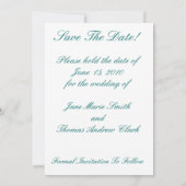 蝶の保存日付招待状 セーブザデート (裏面)