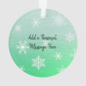 蝶の個人的なメッセージのクリスマス記念品 オーナメント (裏面)