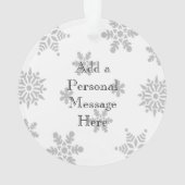 蝶の個人的なメッセージのクリスマス記念品 オーナメント (裏面)