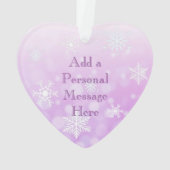 蝶の個人的なメッセージのクリスマス記念品 オーナメント (裏面)