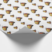 蝶の光沢ラッピング紙 ラッピングペーパー (角)