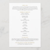 蝶の写真の葬儀の順序 プログラム (裏面)