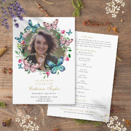 蝶の写真の葬儀の順序 プログラム