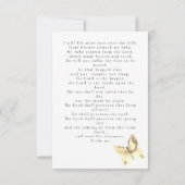 蝶の写真葬儀記念祈りの言葉カード 招待状 (裏面)