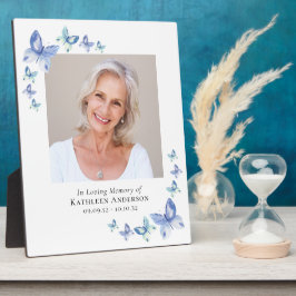 蝶の写真追悼記念品 フォトプラーク