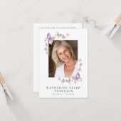 蝶の写真 法要 追悼 祈りカード カード (正面/裏面インサイチュ)