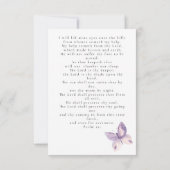 蝶の写真 法要 追悼 祈り カード (裏面)