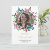 蝶の写真 葬儀 式次第 プログラム (スタンド正面)