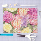 蝶の切り離し付きフルフラワー 薄葉紙 (クラフト)