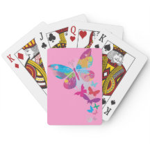 蝶の列絵を描デザイントランプ