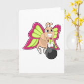 蝶の力トレーニング ダンベル カード (黄色い花)