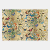 蝶の包み紙フラットシートセット3 ラッピングペーパーシート (正面2)