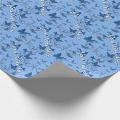 蝶の包装紙 パーソナライズされたギフトペーパー ラッピングペーパー (角)