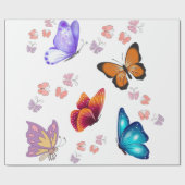 蝶の包装紙 ラッピングペーパー (フラット)