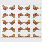 蝶の包装紙, 30 in x 6 ft ラッピングペーパー (フラット)