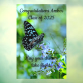 蝶の卒業窓が引っかかる ウィンドウサイン (シート3)