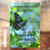 蝶の卒業窓が引っかかる ウィンドウサイン (シート2)