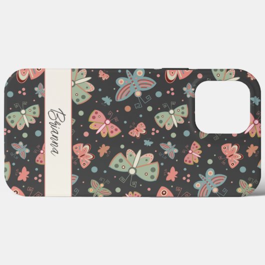 蝶の名パーソナライズされたかわいらし呼のインスピレーション Case-Mate iPhoneケース (裏面 (横))