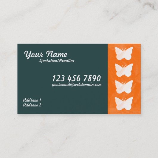 蝶の名刺 名刺 (正面)