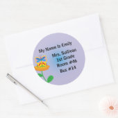 蝶の名前タグ ラウンドシール (封筒)