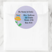 蝶の名前タグ ラウンドシール (バッグ)