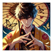 蝶の呪い: 炎の眼を持つ戦士のアニメ