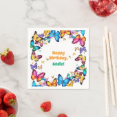 蝶の喜び 誕生日パーティー スタンダードカクテルナプキン (インサイチュ)