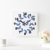 蝶の壁時計 スクエア壁時計 (ホーム)