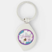 蝶の夢のシーン宝石の名前 キーホルダー (正面)