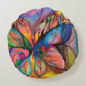 蝶の夢の丸い枕 ラウンドクッション (裏面)