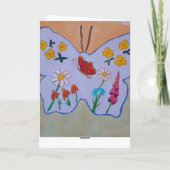 蝶の夢の誕生日カード カード (裏面)