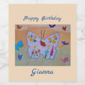 蝶の夢を見るワインラベル ワインラベル (シングルラベル)