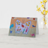 蝶の夢 カード (黄色い花)