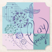 蝶の夢 ペーパーコースター (正面)