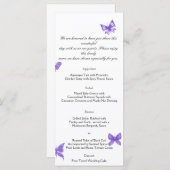 蝶の夢:紫結婚のメニュー メニュー (正面/裏面)