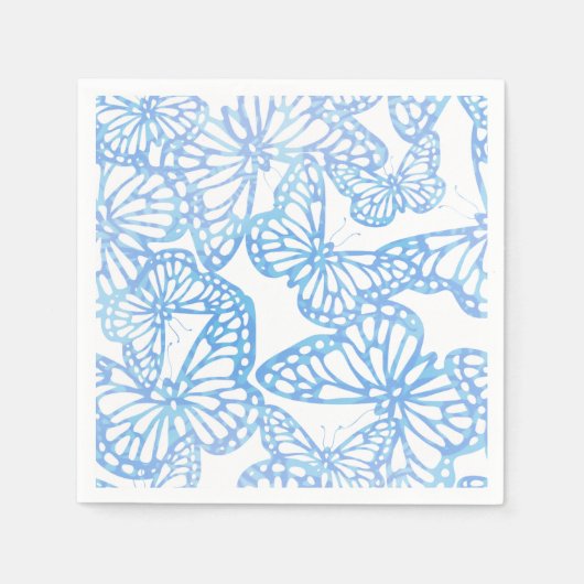 蝶の夢（青） スタンダードカクテルナプキン (正面)