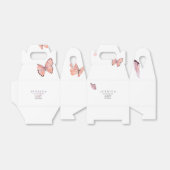 蝶の女の子の赤ちゃんシャワー白 フェイバーボックス (折り畳みなし)