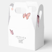 蝶の女の子の赤ちゃんシャワー白 フェイバーボックス (オープン)