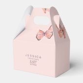 蝶の女の子の赤ちゃんシャワー フェイバーボックス (裏面サイド)