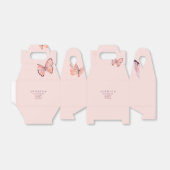 蝶の女の子の赤ちゃんシャワー フェイバーボックス (折り畳みなし)