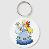 蝶の女の子 キーホルダー (裏面)