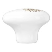 蝶の女の絵を描人は、アートドアノブをスケッチした セラミックノブ (側面)